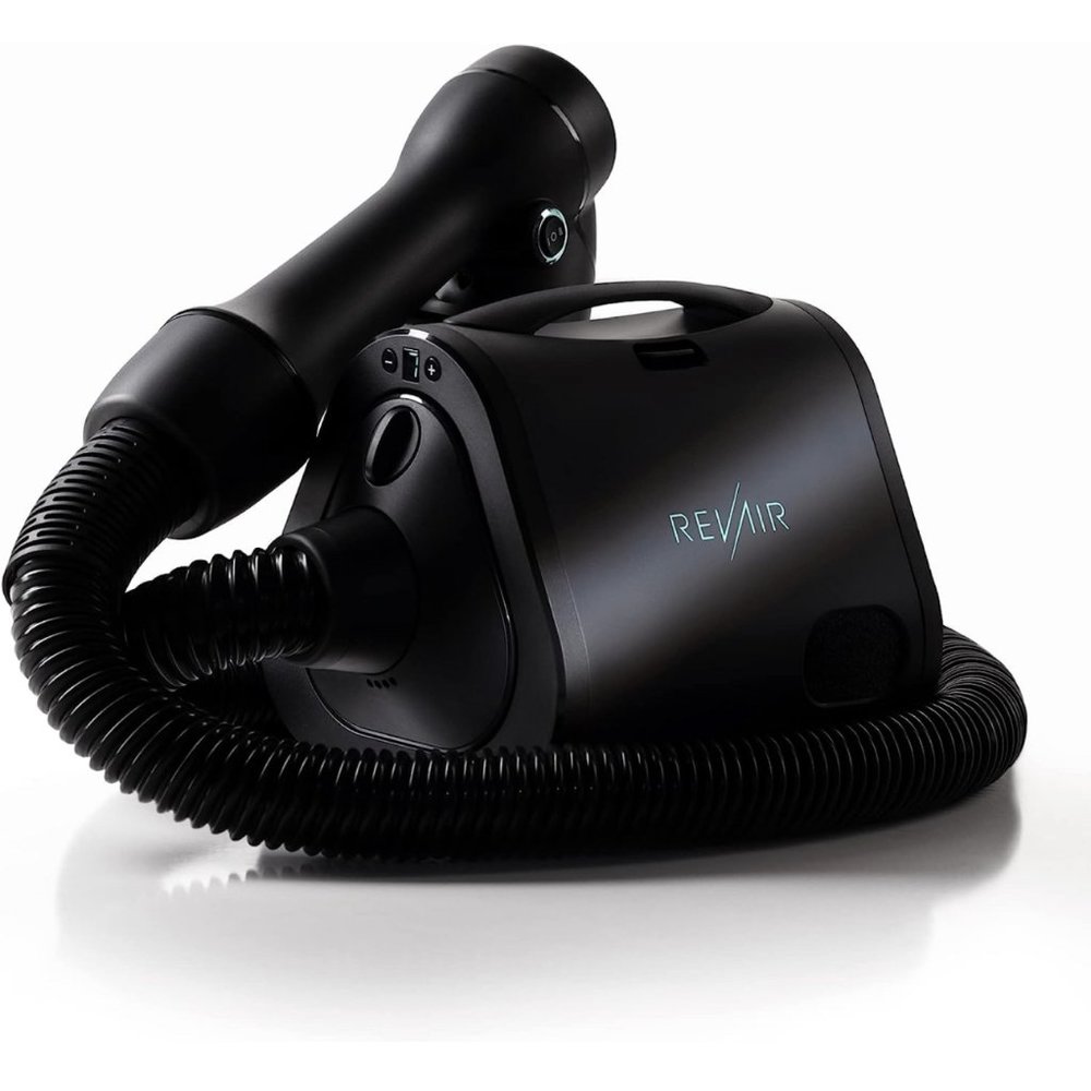 RevAir Reverse-Air Hair Dryer, Vacuum Hair Dryer for All Hair Types, 800w, Black